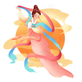 仙女嫦娥奔月中秋