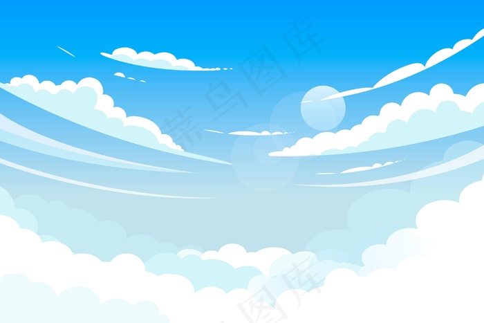 天空-视频会议的背景eps,ai矢量模版下载