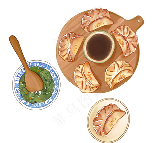 冬季立冬节气团圆美食饺子