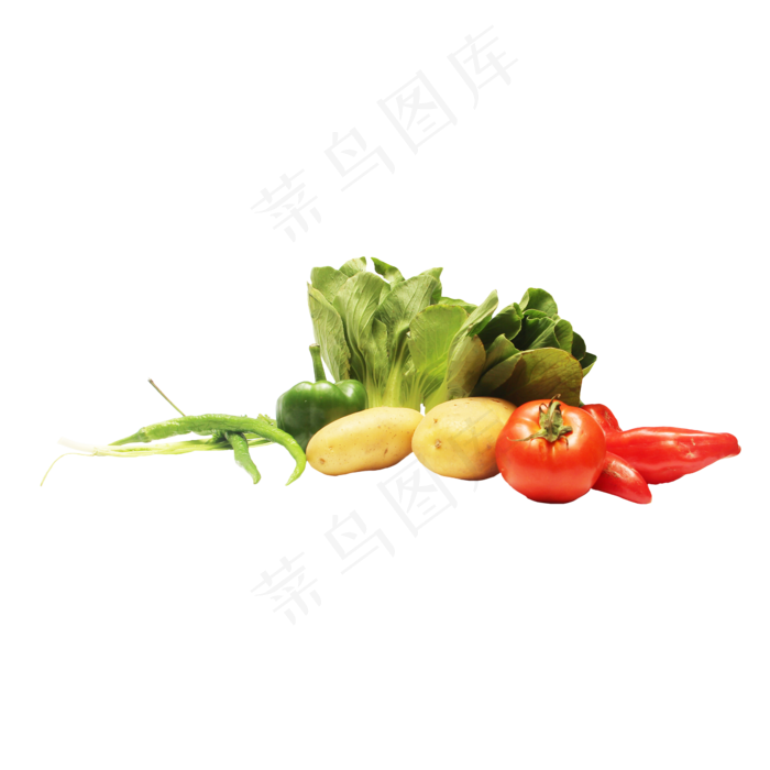 青菜葱辣椒土豆蔬菜组合(2000X2000(DPI:300))