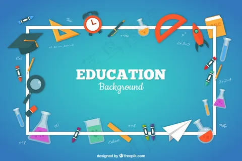 平面风格的教育元素背景