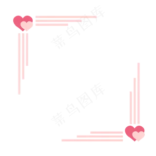 七夕节情侣爱心边框