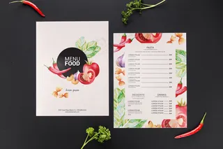 餐厅菜单概念模型样机