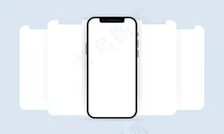 智能手机模板与旋转木马截图概念