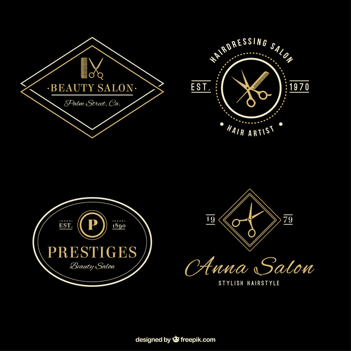 优雅的发廊标志