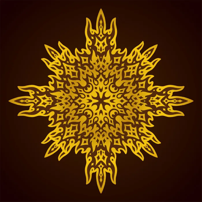 美丽的彩色插图，紫色背景上有闪亮的金色抽象图案eps,ai矢量模版下载