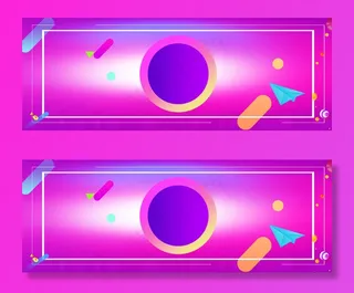 双12促销季几何粉色banner