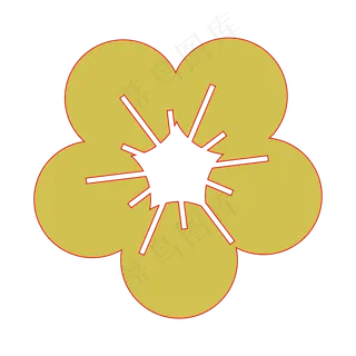 卡通新年梅花图标装饰