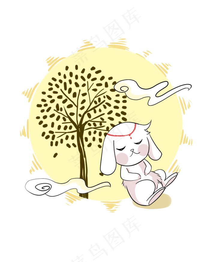 中秋节玉兔兔子(2362X2953(DPI:299))psd模版下载