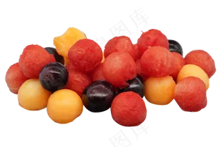 彩色圆形水果