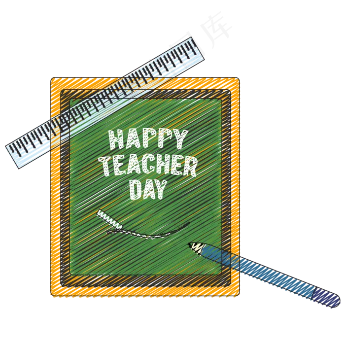 教师节教育装饰图案(2000*2000px 300 dpi )ai矢量模版下载