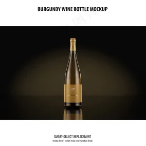 勃艮第葡萄酒瓶模型样机