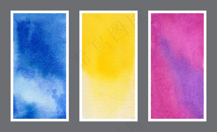 抽象明亮的彩色网页横幅banner水彩背景集