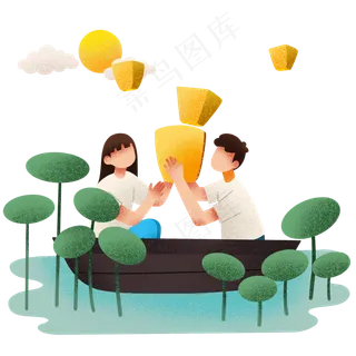 中元节放孔明灯祈福