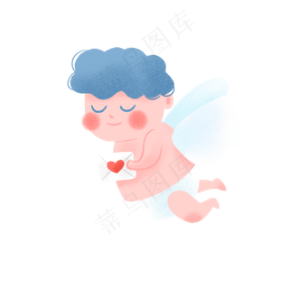 可爱七夕情人节丘比特