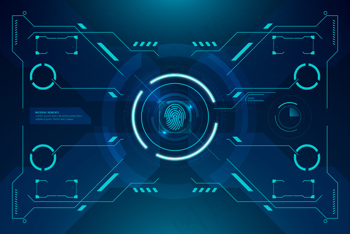 霓虹灯指纹背景