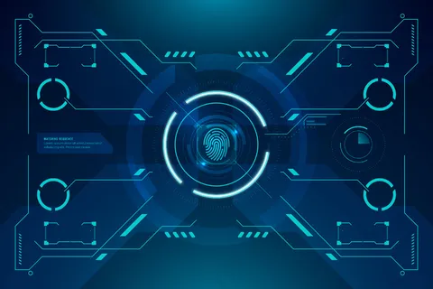 霓虹灯指纹背景