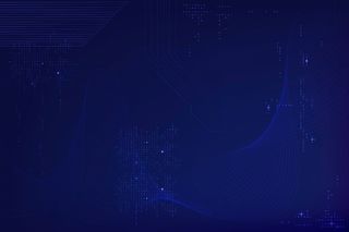 与计算机代码技术的蓝色未来派波浪背景