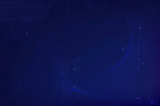 与计算机代码技术的蓝色未来派波浪背景