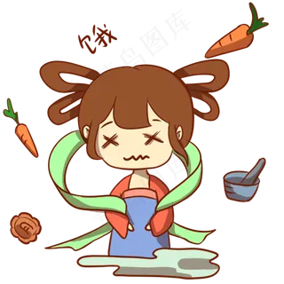 女孩饥饿表情包