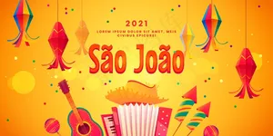 卡通festa junina背景
