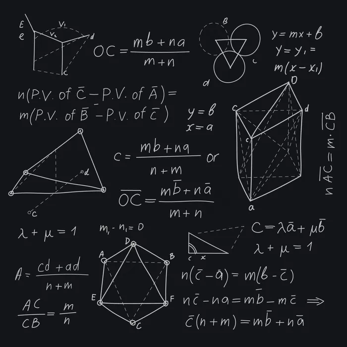 手绘设计科学公式eps,ai矢量模版下载