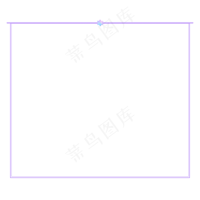 七夕简约卡片边框