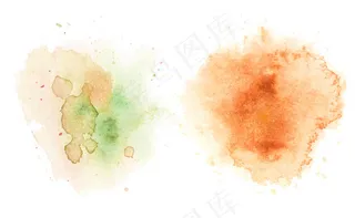 水彩画斑点，抽象背景。