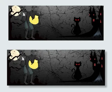 万圣节大促诡异黑色banner 万圣节大促诡异黑色banner