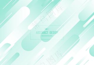 抽象绿薄荷图案的线条装饰背景。