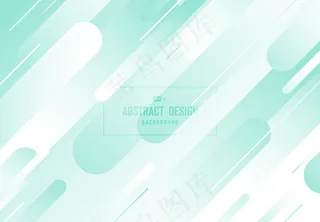 抽象绿薄荷图案的线条装饰背景。