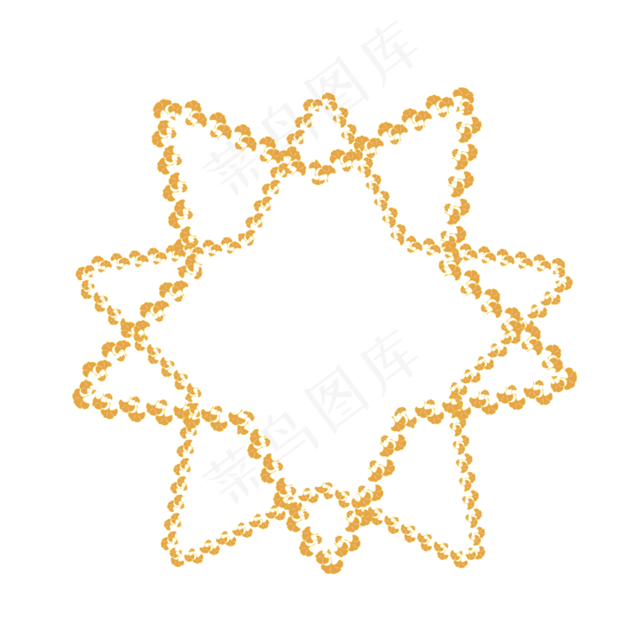 秋天主题银杏叶边框