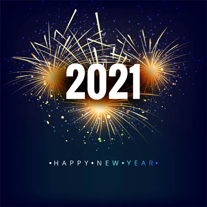以烟花为背景的2021年eps,ai矢量模版下载