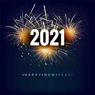 以烟花为背景的2021年