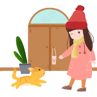 立冬节冬季系列门猫咪室内盆栽小