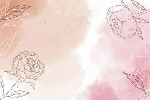水彩背景与手绘元素 水彩背景与手绘元素