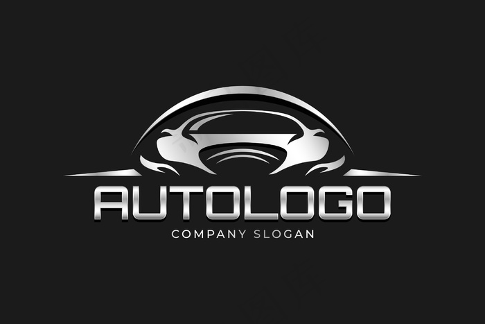 逼真的金属汽车标志