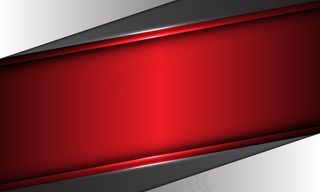 抽象的红色金属横幅banner灰色设计现代未来派背景。