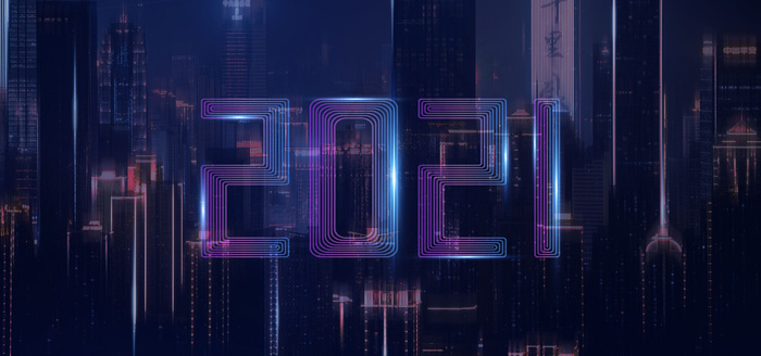 创意2021科技商务背景合成