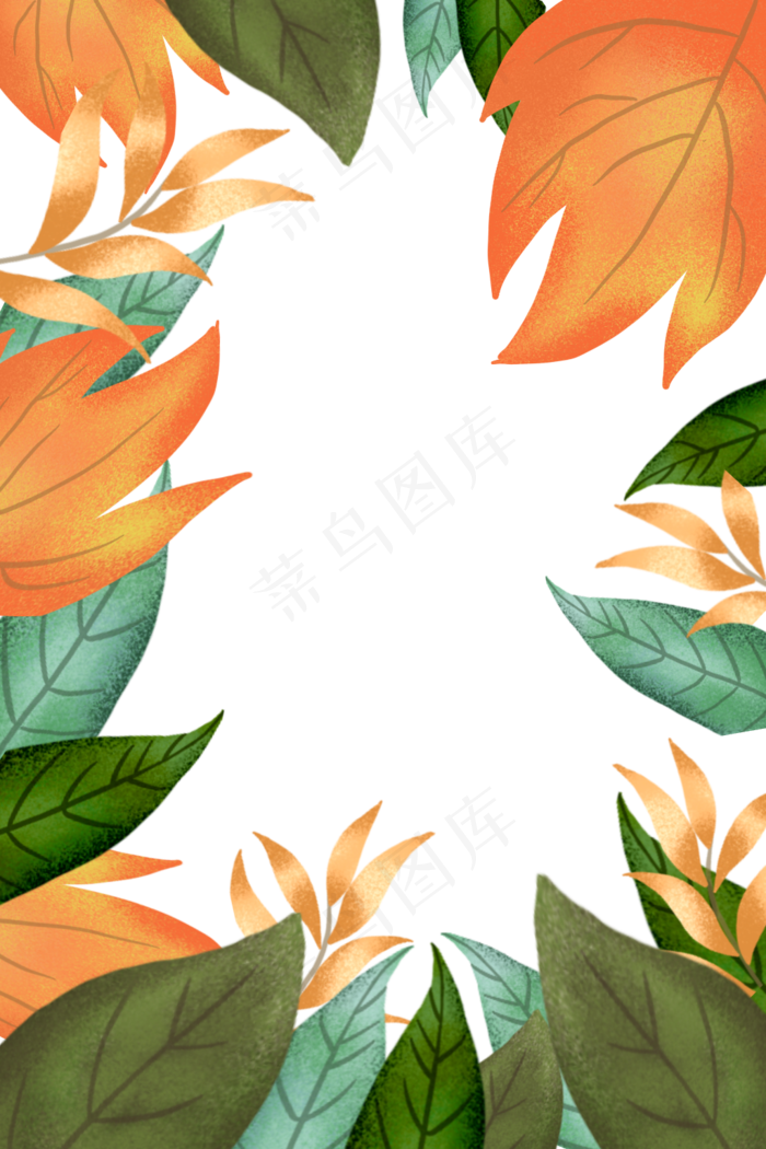 秋天树叶边框(1024X1536(DPI:300))psd模版下载