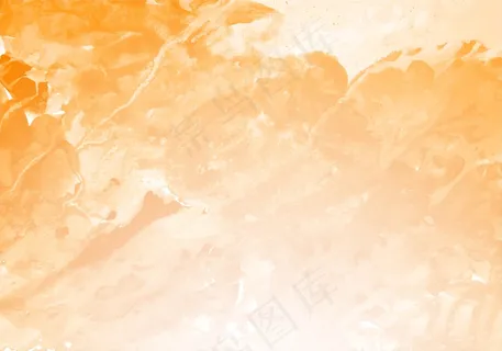 美丽的橙色泼溅水彩纹理背景
