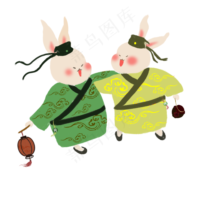 提着灯笼的兔子 