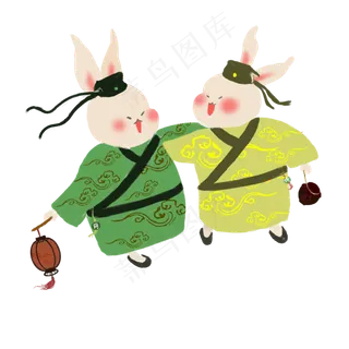 提着灯笼的兔子 