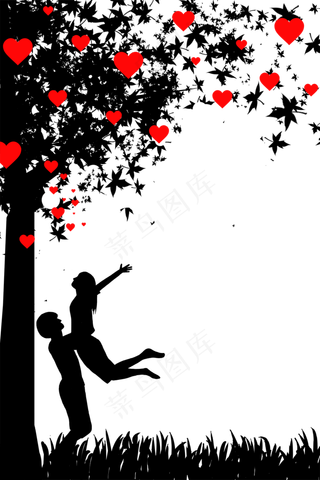 七夕情人节浪漫边框设计