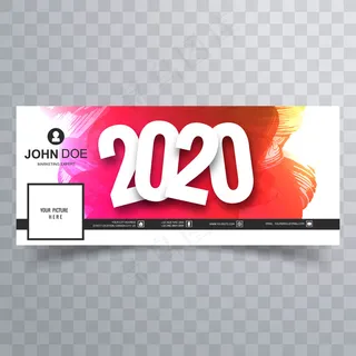 2020年新年快乐facebook封面