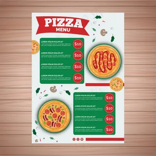 比萨餐厅菜单模板