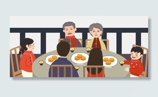 一家人团圆聚餐