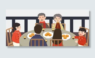 一家人团圆聚餐