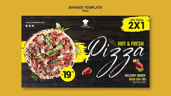 披萨餐厅横幅banner
