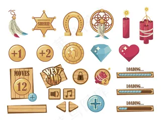 西部游戏元素集